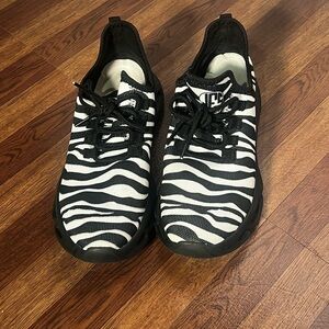 Zebra Print Sneakers - JES - Size 8